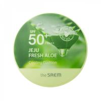 Тональный кушон с защитой от солнца The Saem Jeju Fresh Aloe Cooling Cushion Natural Baige SPF 50+PA+++